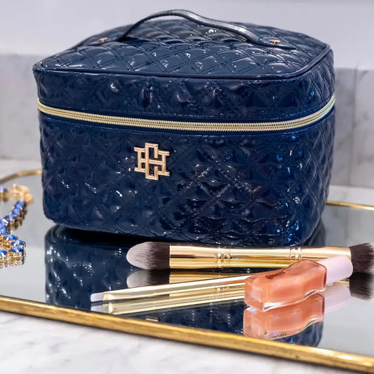 Caroline Hill Hampton Train Case Navy