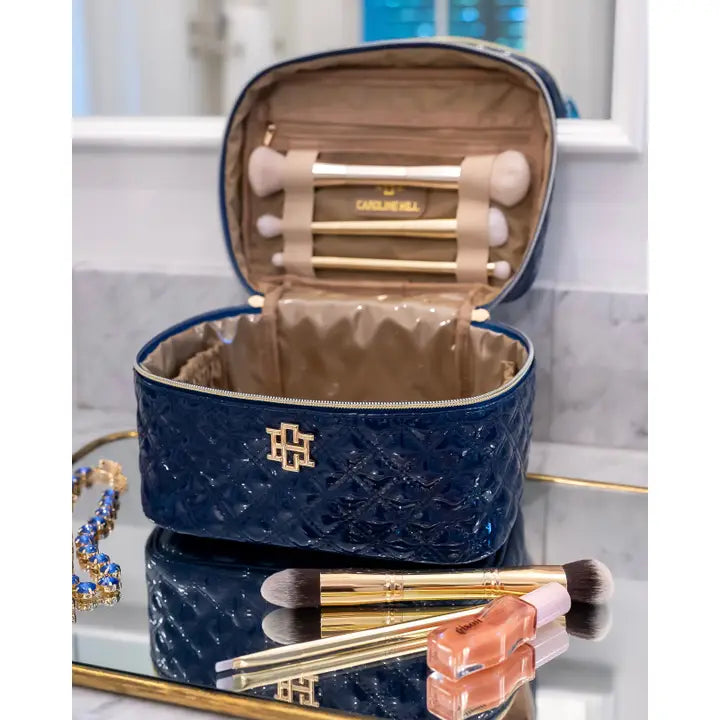 Caroline Hill Hampton Train Case Navy