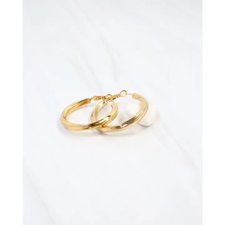 Caroline Hill Harwich Hoop Earring Gold