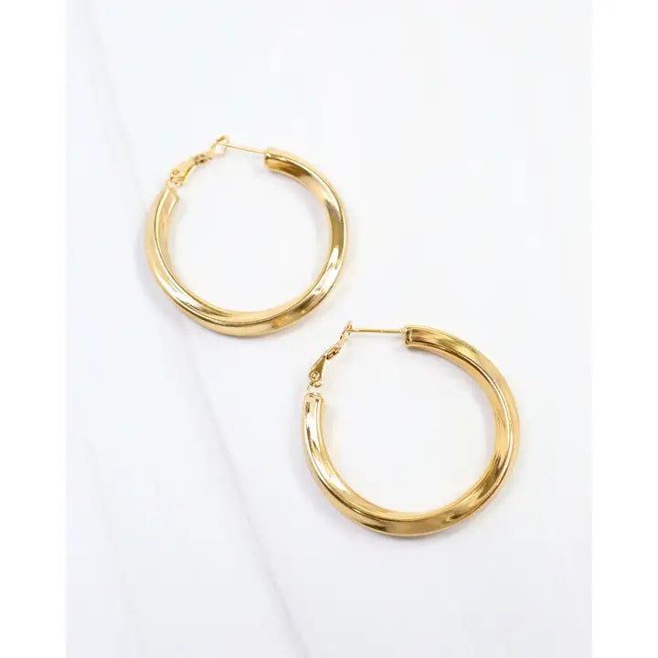 Caroline Hill Harwich Hoop Earring Gold