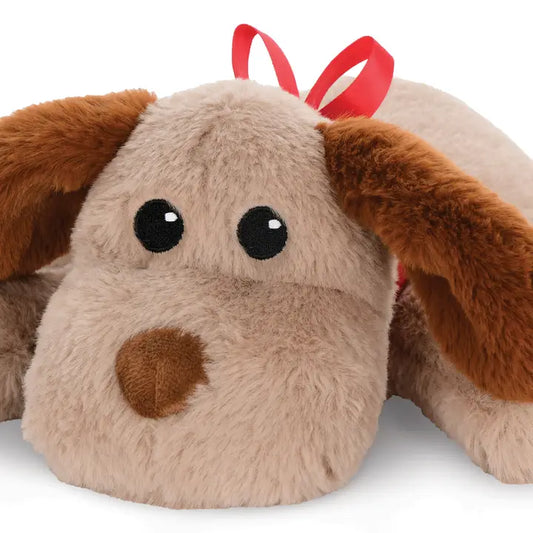 Holiday Puppy Weighted Plush