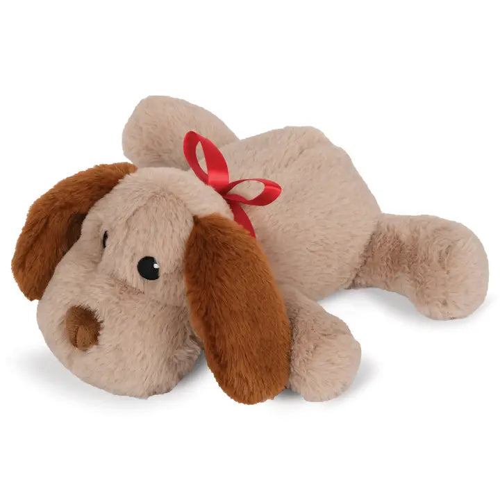 Holiday Puppy Weighted Plush