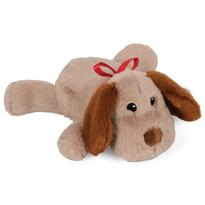 Holiday Puppy Weighted Plush