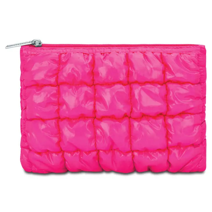 Hot Pink Shiny Puffer Pouch