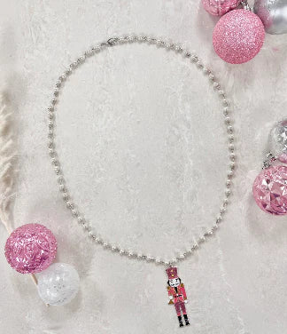 The Nutcracker Pearl Beaded Silver Necklace