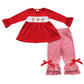 Girls Red Gingerbread Embroidered Set