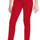 Girls Soft Twill Stretch Pants Regular Fit With Adjustable Waist Red