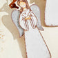 Wood Angel Tin Wings Ornament