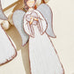 Wood Angel Tin Wings Ornament