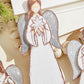 Wood Angel Tin Wings Ornament