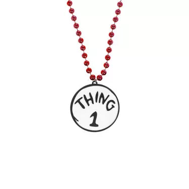 Thing 1 & Thing 2 Pendant Bead Necklace - Dr. Seuss