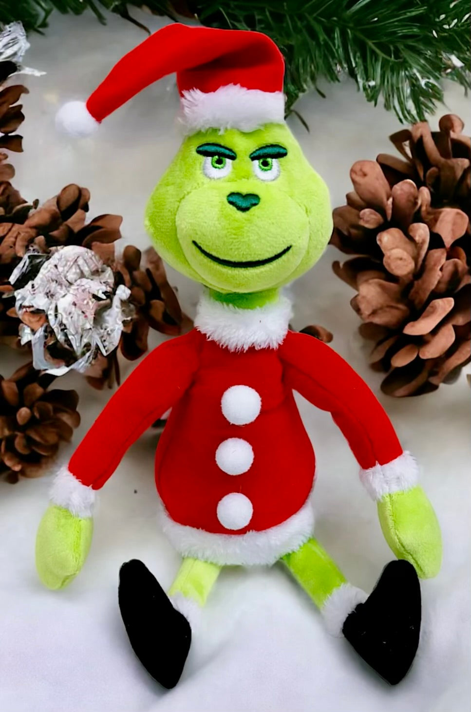 Santa Grinch Plush Doll