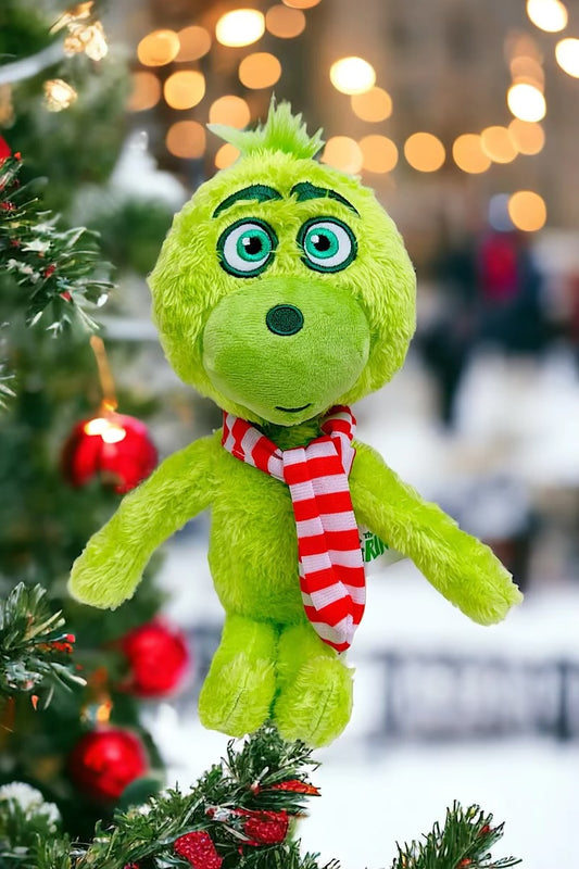 Striped Scarf Grinch Plush Doll