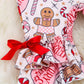 Girls Merry Bright Ginger Cookie, Candy Cane & Hot Cocoa Printed Romper With Ruffles