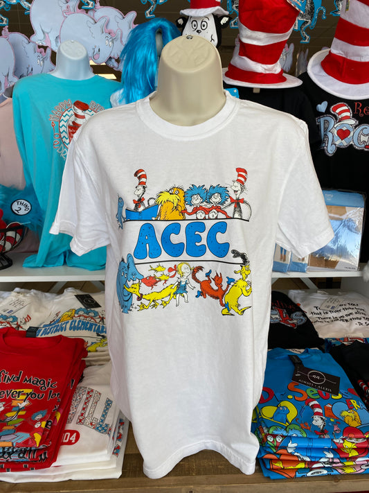 ACEC Dr. Seuss Adult White CC Tee