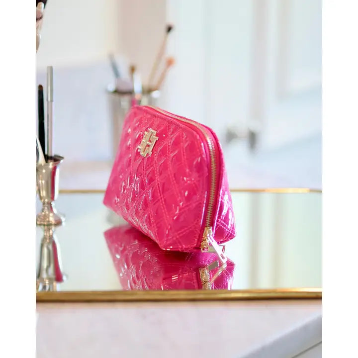 Caroline Hill Ibiza Small Pouch Hot Pink