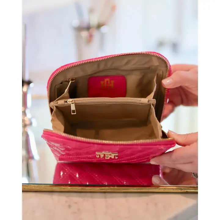 Caroline Hill Ibiza Small Pouch Hot Pink