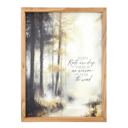 It Is Well with My Soul Framed Linen - When Roots Are Deep