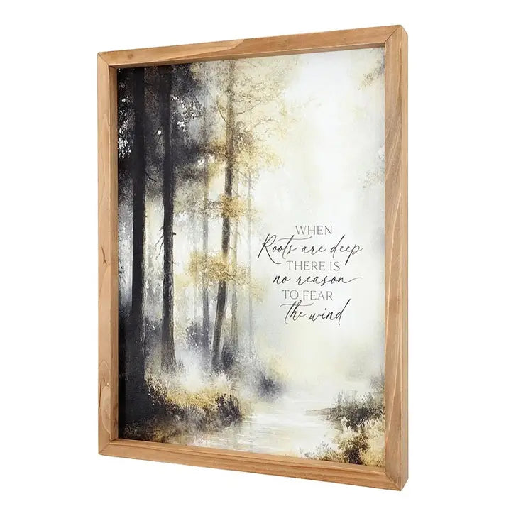 It Is Well with My Soul Framed Linen - When Roots Are Deep