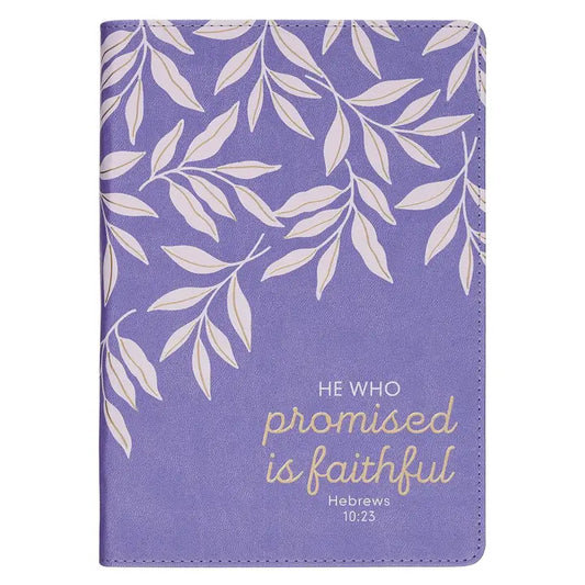 Journal Classic Purple He Who Promised Is Faithful Heb 10:23