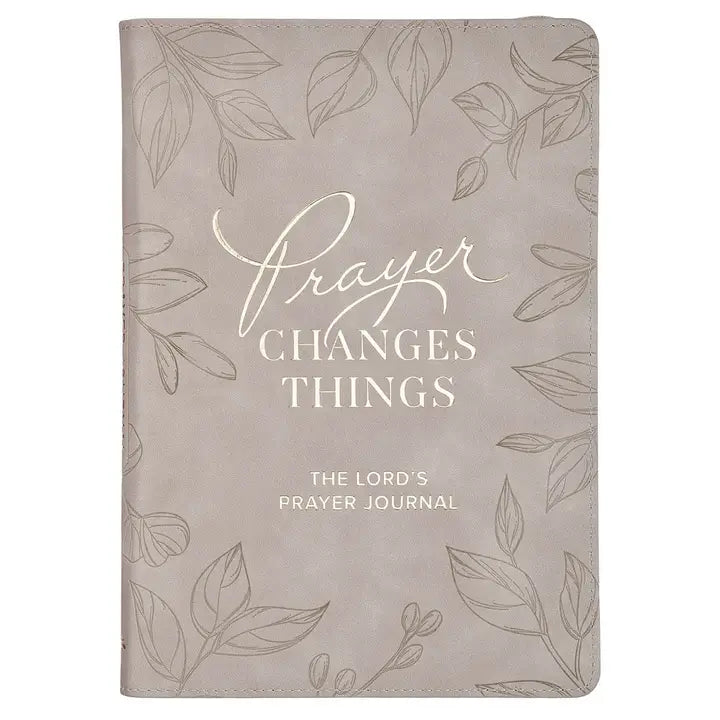 Journal Prompted Zip Taupe Prayer Changes Things