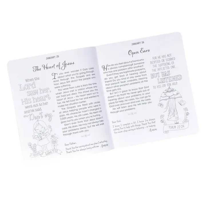 Kid Book Illustrated Devotional For Girls Softcover