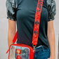 Back To Back Champs Sequin Crossbody Strap RED