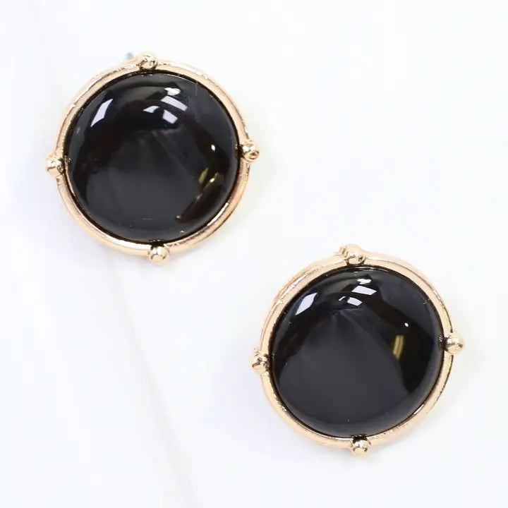 Caroline Hill Mckinley Stud Earring Black