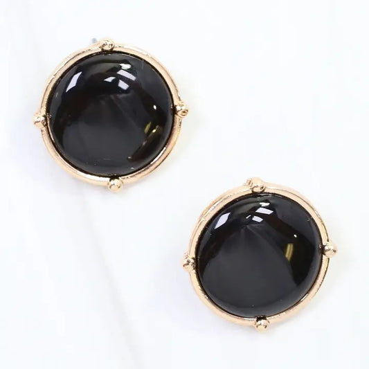 Caroline Hill Mckinley Stud Earring Black