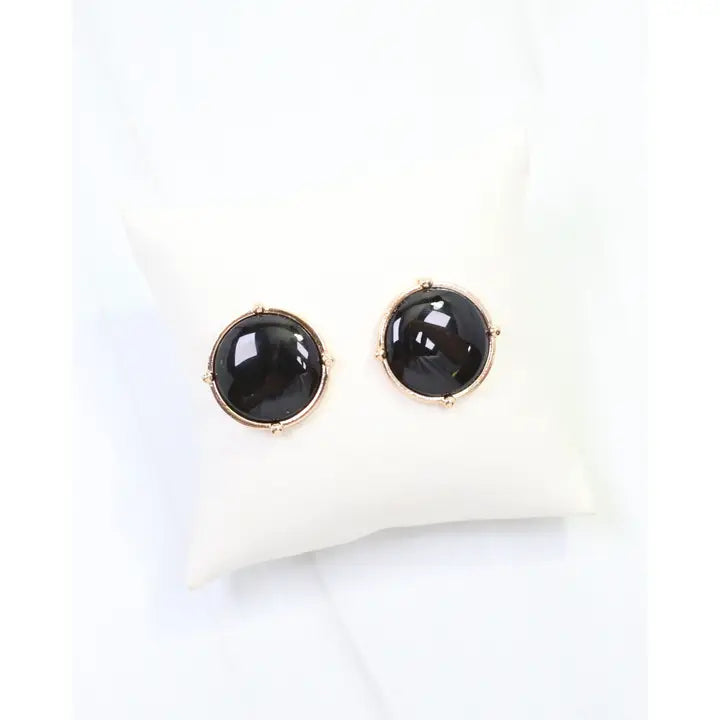 Caroline Hill Mckinley Stud Earring Black