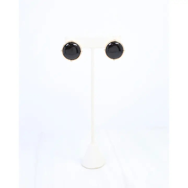 Caroline Hill Mckinley Stud Earring Black