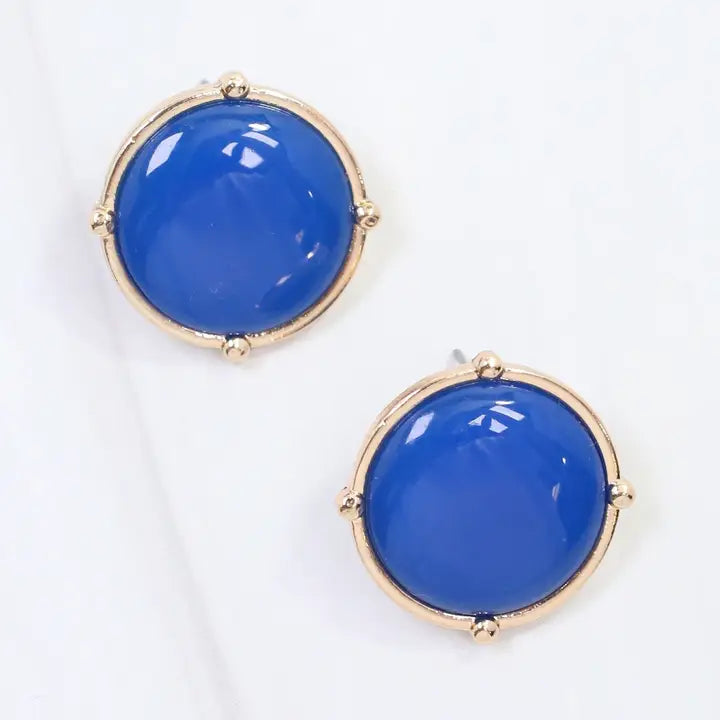 Caroline Hill Mckinley Stud Earring Blue