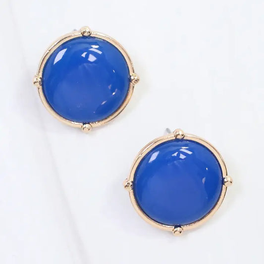 Caroline Hill Mckinley Stud Earring Blue