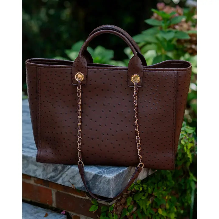 Caroline Hill Missy Tote Chocolate Eo
