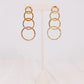 Caroline Hill Gold Rita Circles Drop Earrings