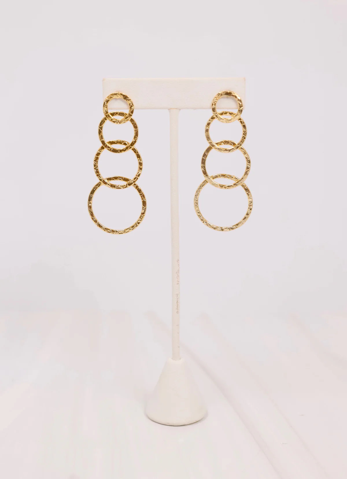 Caroline Hill Gold Rita Circles Drop Earrings