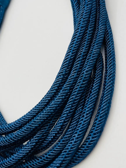 Navy Slub 8-Strand Necklace