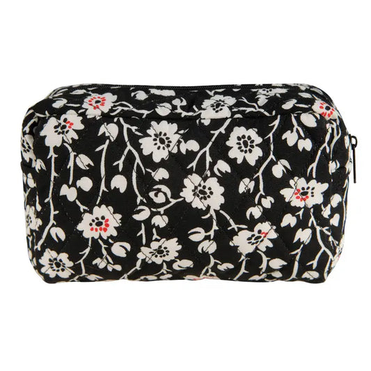 Newport Black Floral Makeup Bag