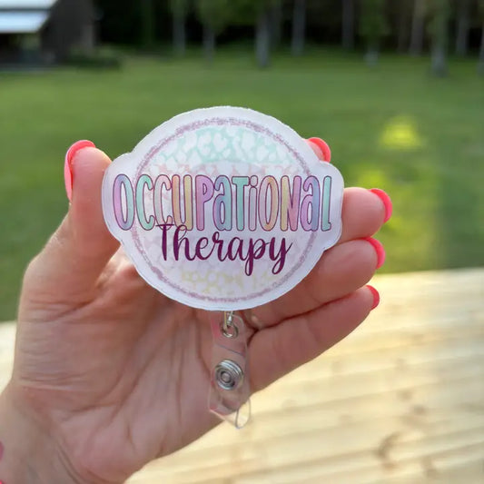 Pastel Occupational Therapy Badge Reel