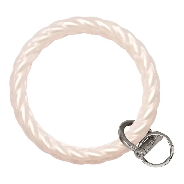 Bangle & Babe Twist Bracelet Key Ring with Silver Clasp