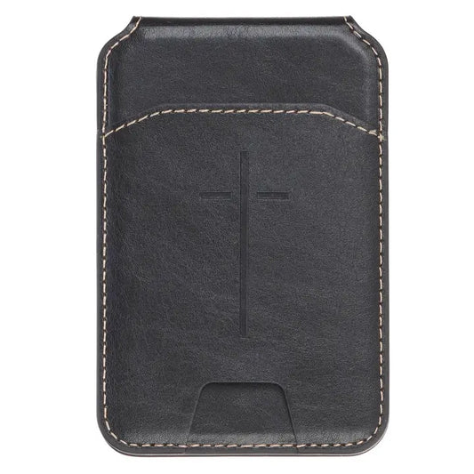 Phone Wallet Magnetic Black Cross