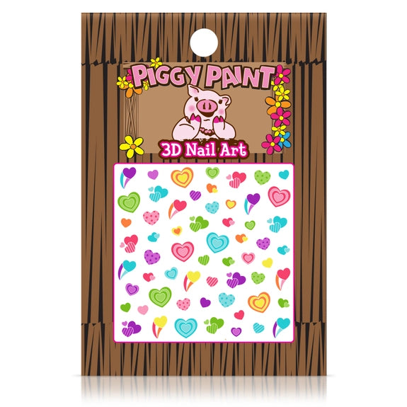 Piggy Paint Heart Nail Art