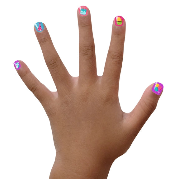 Piggy Paint Birthday Bash Nail Art