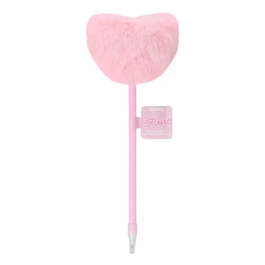Pink Furry Heart Pen