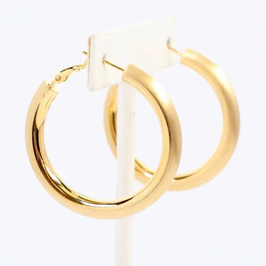 Caroline Hill Plainfield Tubular Hoop Earring Wr Gold