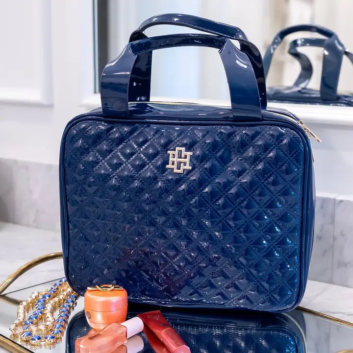 Caroline Hill Punta Cana Large Case Navy Patent