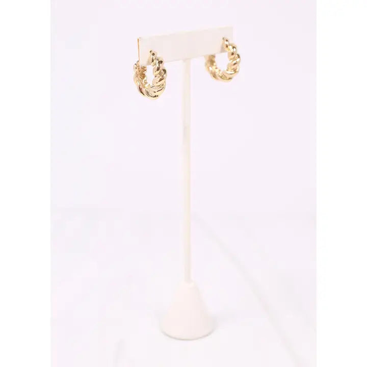 Caroline Hill Ralston Twisted Hoop Earring Gold