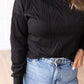 Womens Black Turtle Neck Knit Sweater