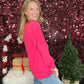 Womens Nutcracker On Hot Pink Crazy Cozy Microfleece Crewneck