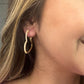 Medium Gold Heart Shape Hoops Earrings